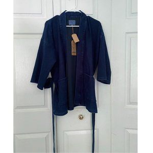 Lucky Brand True Indigo Dark Knit Komo Wrap Jacket